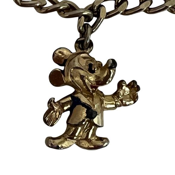 Vintage Disneyland Childs Charm Bracelet Mickey Donald Tinker Bell Castle 1950s - Picture 5 of 13